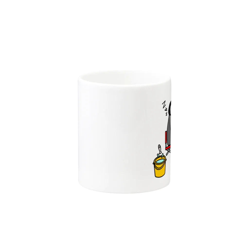 J's Mart 2ndのフィッシングペンギン Mug :other side of the handle