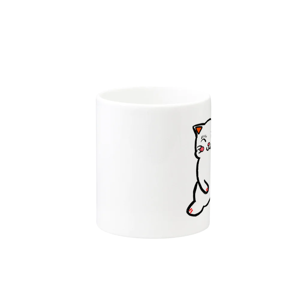 T'seyeの招福猫『福にゃん』福よ来い来い招き猫 Mug :other side of the handle