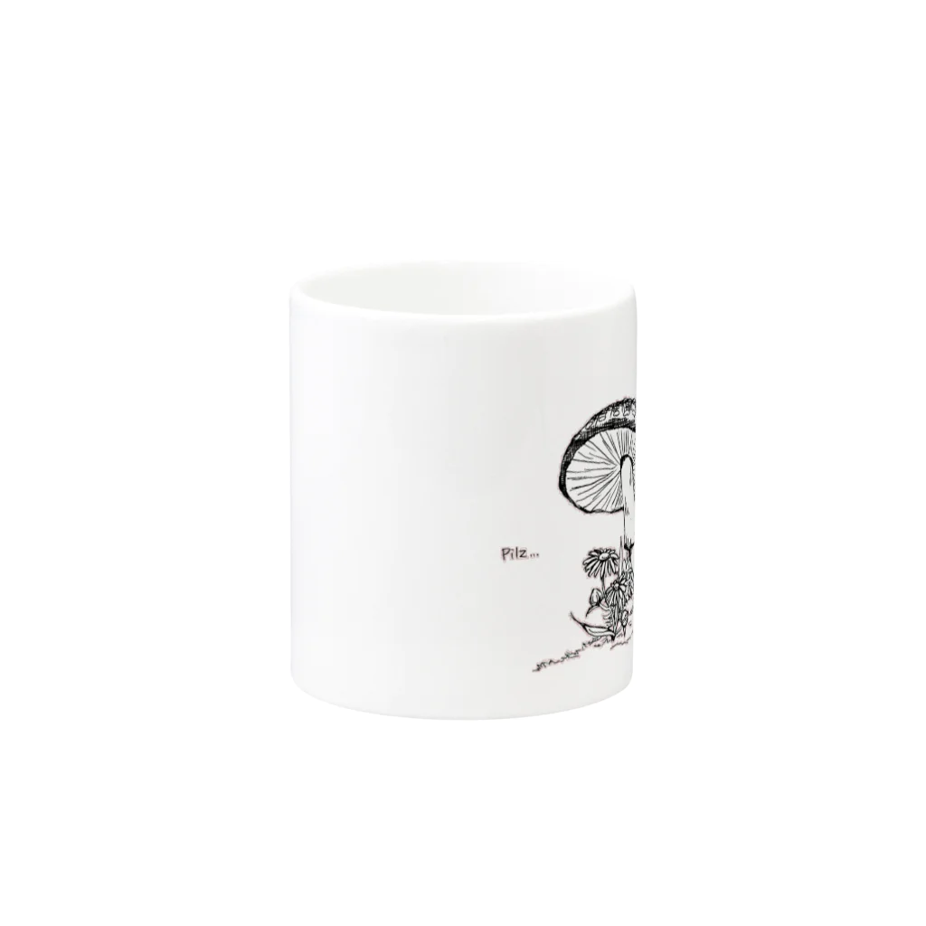 dot comのきのこ Mug :other side of the handle