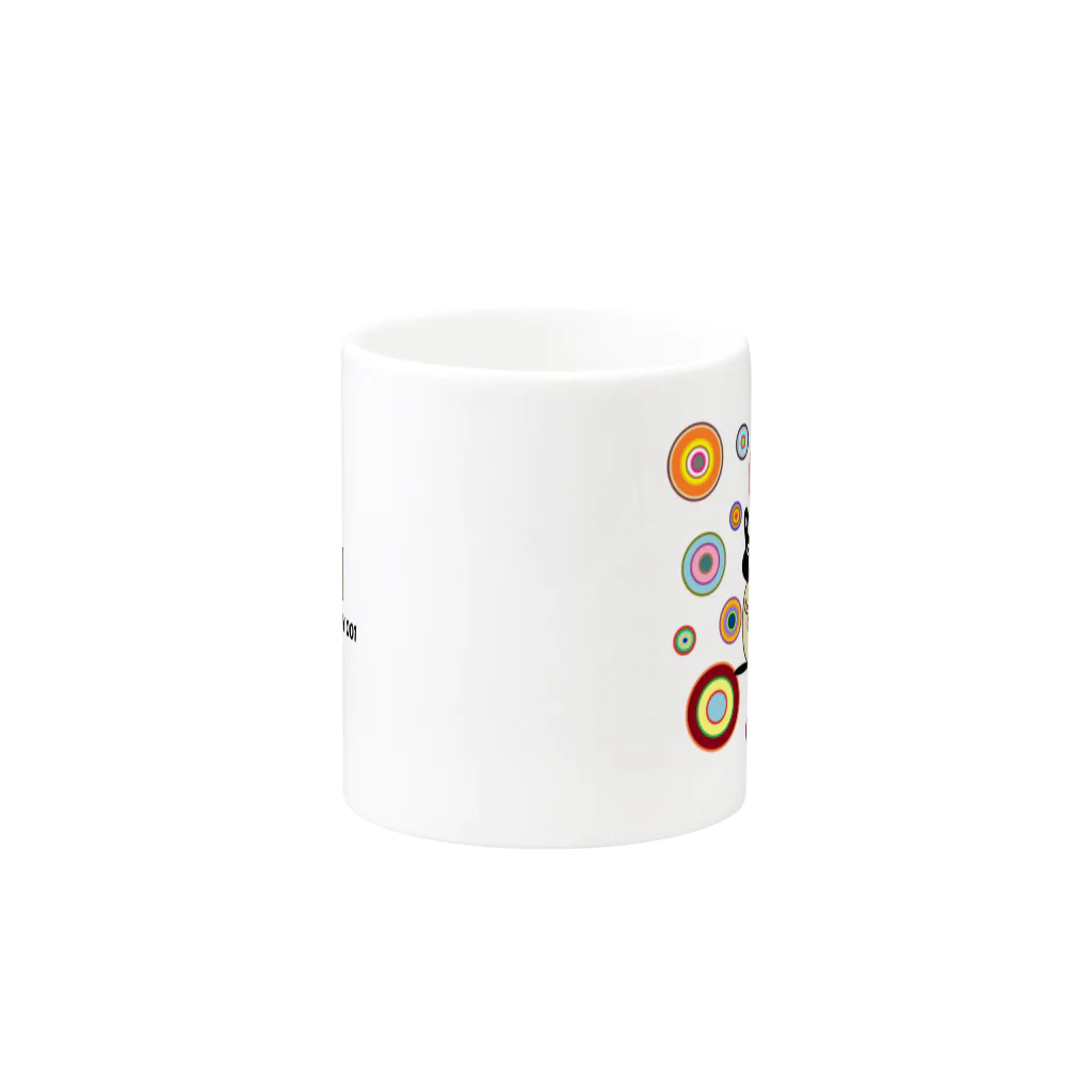 rocoのBLACK BUNNY 001 circle Mug :other side of the handle