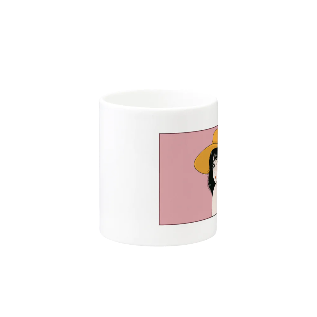 PIECE OF CAKEの麦わら帽子のイケてる彼女 Mug :other side of the handle