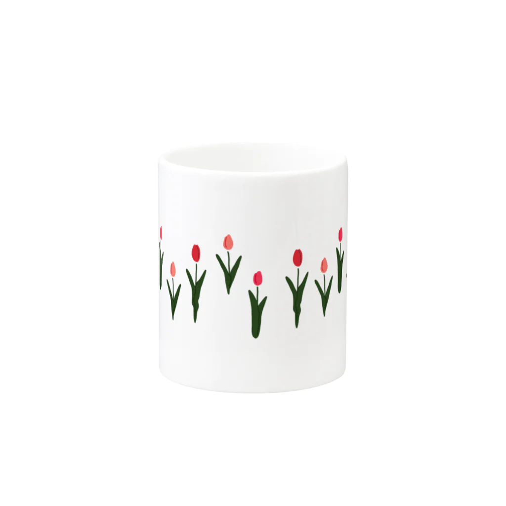 ▷            chiroruの🌷 tulip mug マグカップの取っ手の反対面