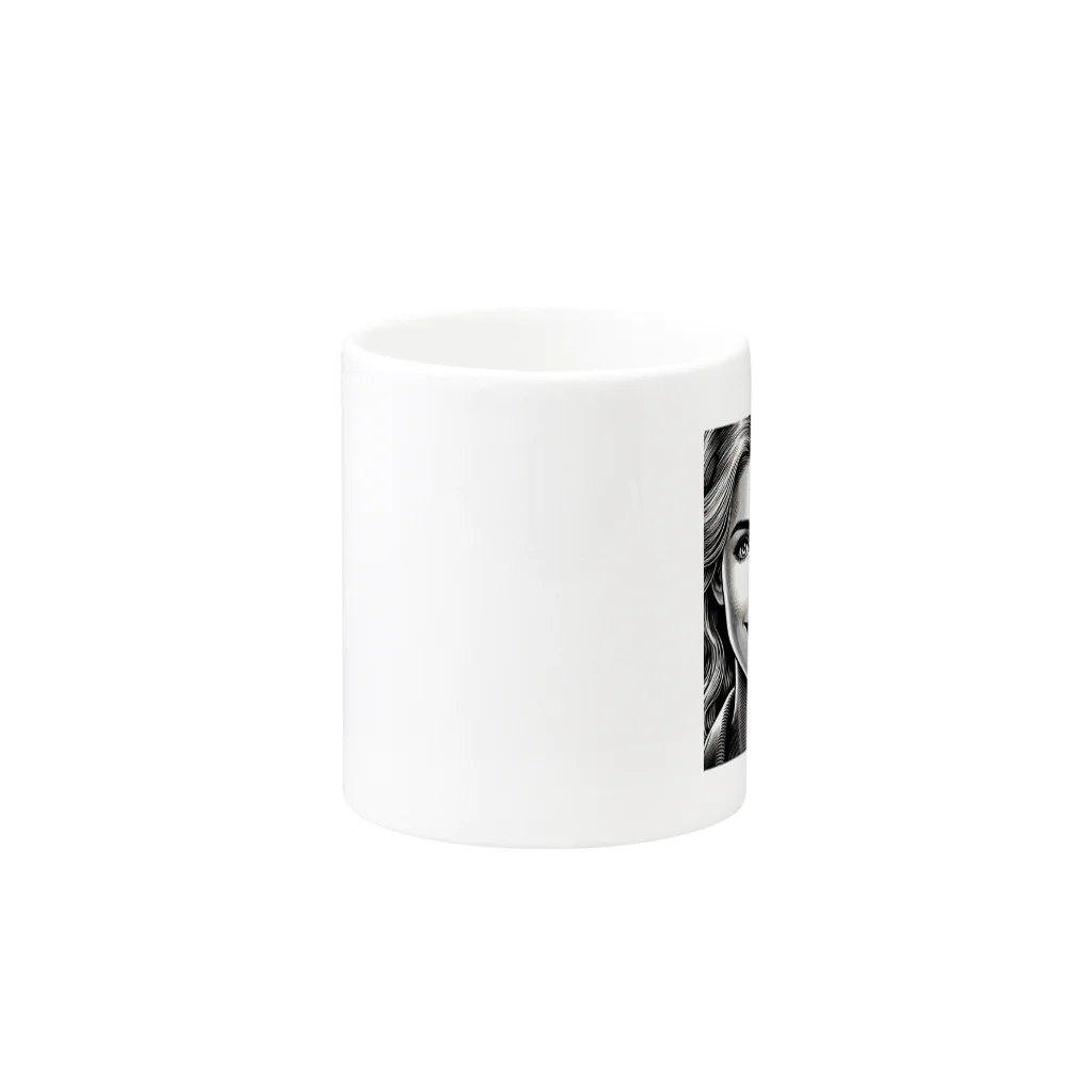 jittamanの微笑む女性 Mug :other side of the handle