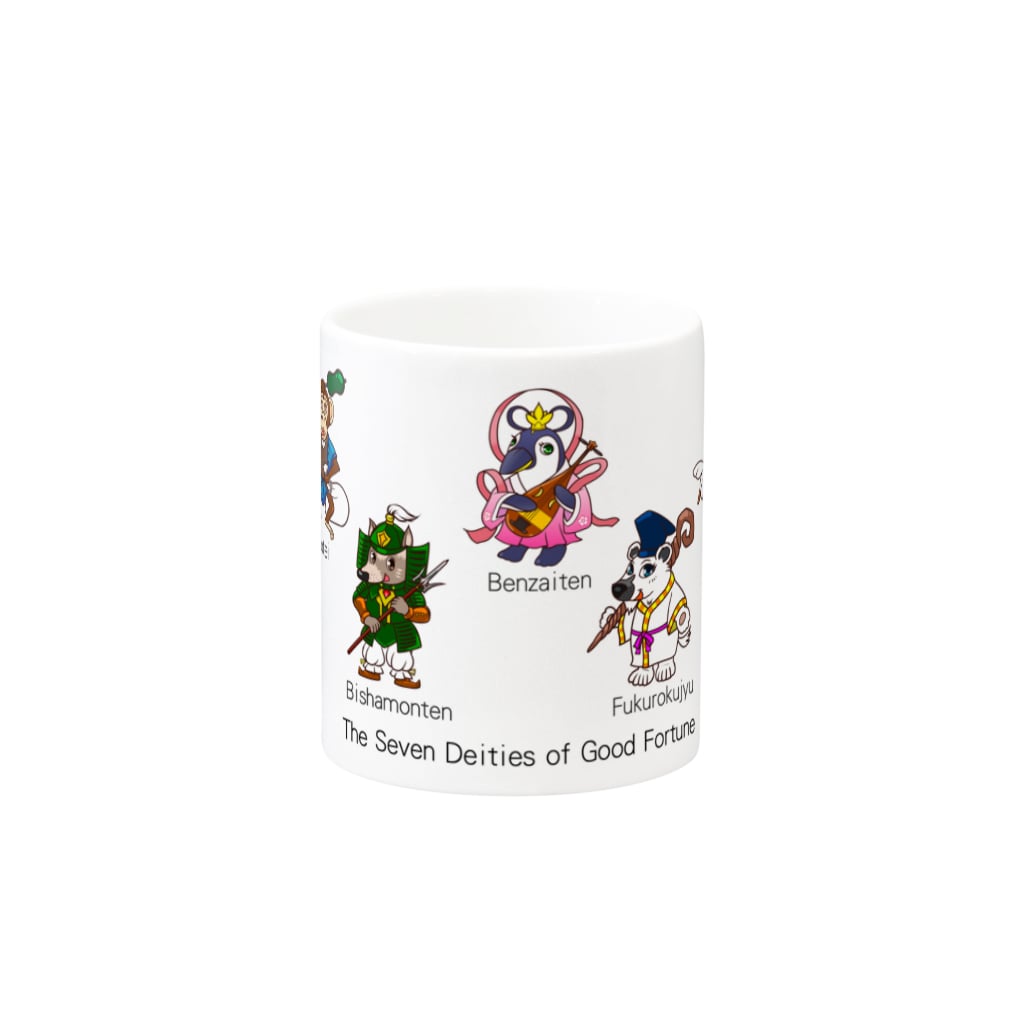 ハヅケイのオミセ。の「どうぶつ七福神。」 Mug :other side of the handle