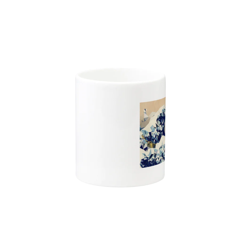 t.i.s.hの神奈川沖浪裏(ポリゴン) Mug :other side of the handle