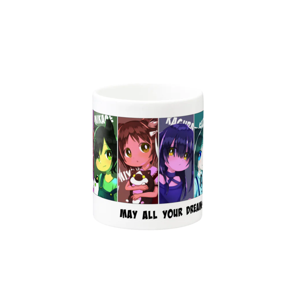 響雷レオふぃしゃるグッズしょっぷのシックス・ニャンズ　にんげんになるの。 Mug :other side of the handle
