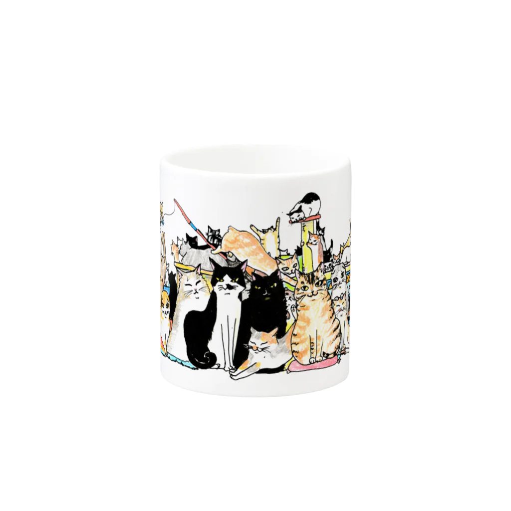 猫竹（nekotake)のねこ大集合-猫竹 Mug :other side of the handle