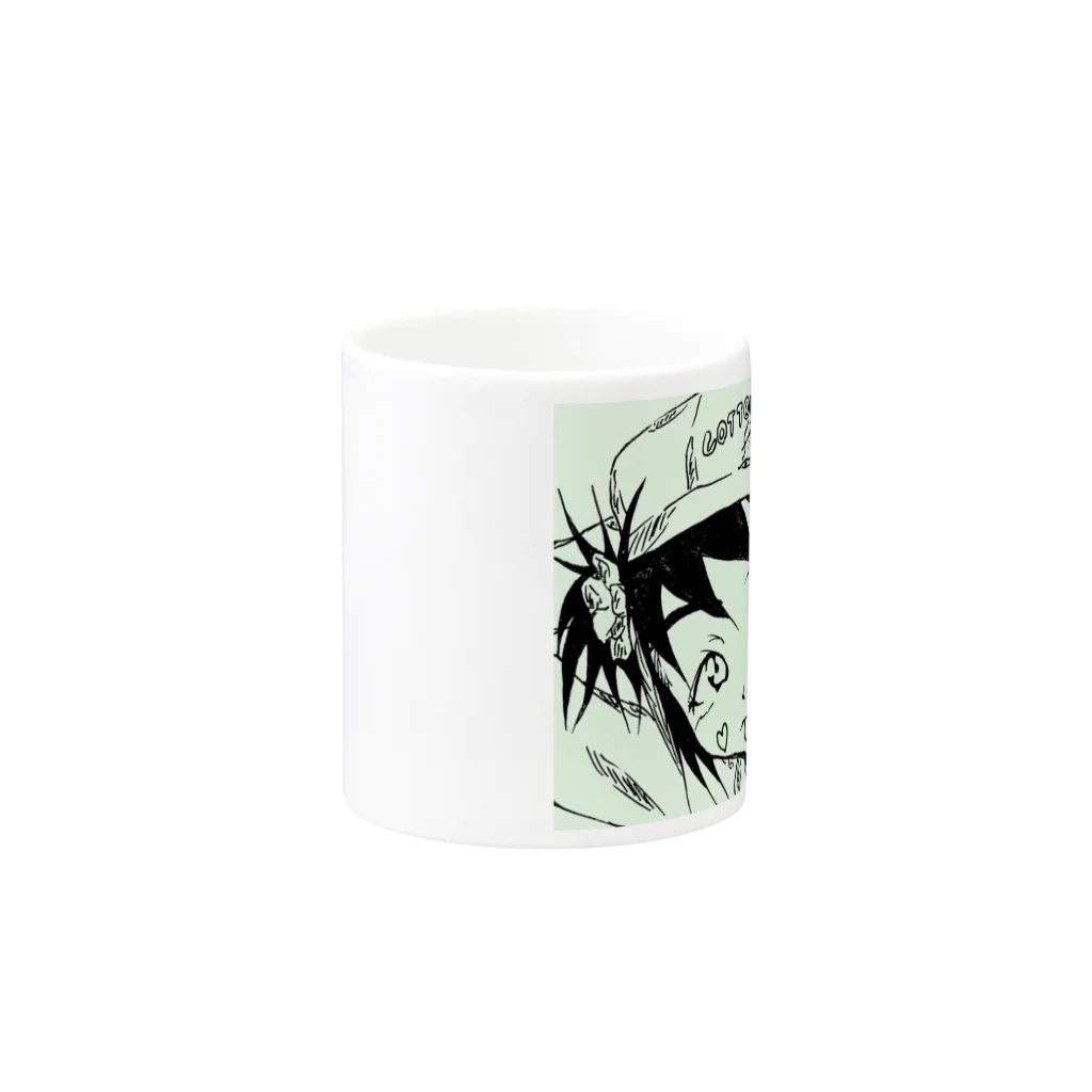 ぷらーなのWhite Pullerna シリーズ Mug :other side of the handle