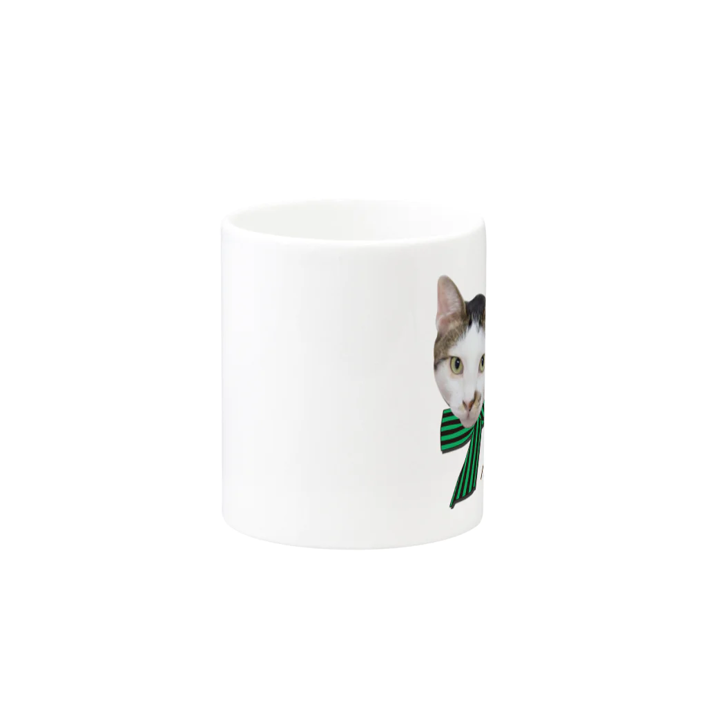 ねっこの【ねこりぼん】いっきゅうくん Mug :other side of the handle