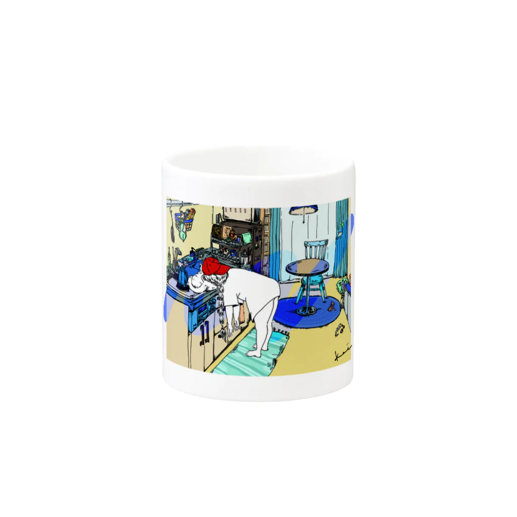 kameのねことわたしとわたしのお部屋 Mug :other side of the handle