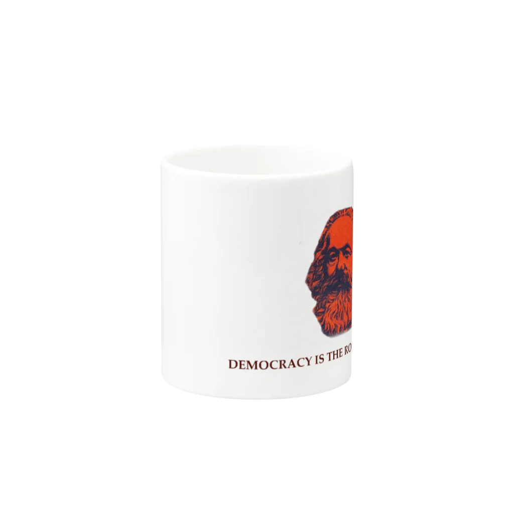 Adestroyのマルクス DEMOCRACY IS THE ROAD TO SOCIALISM Mug :other side of the handle