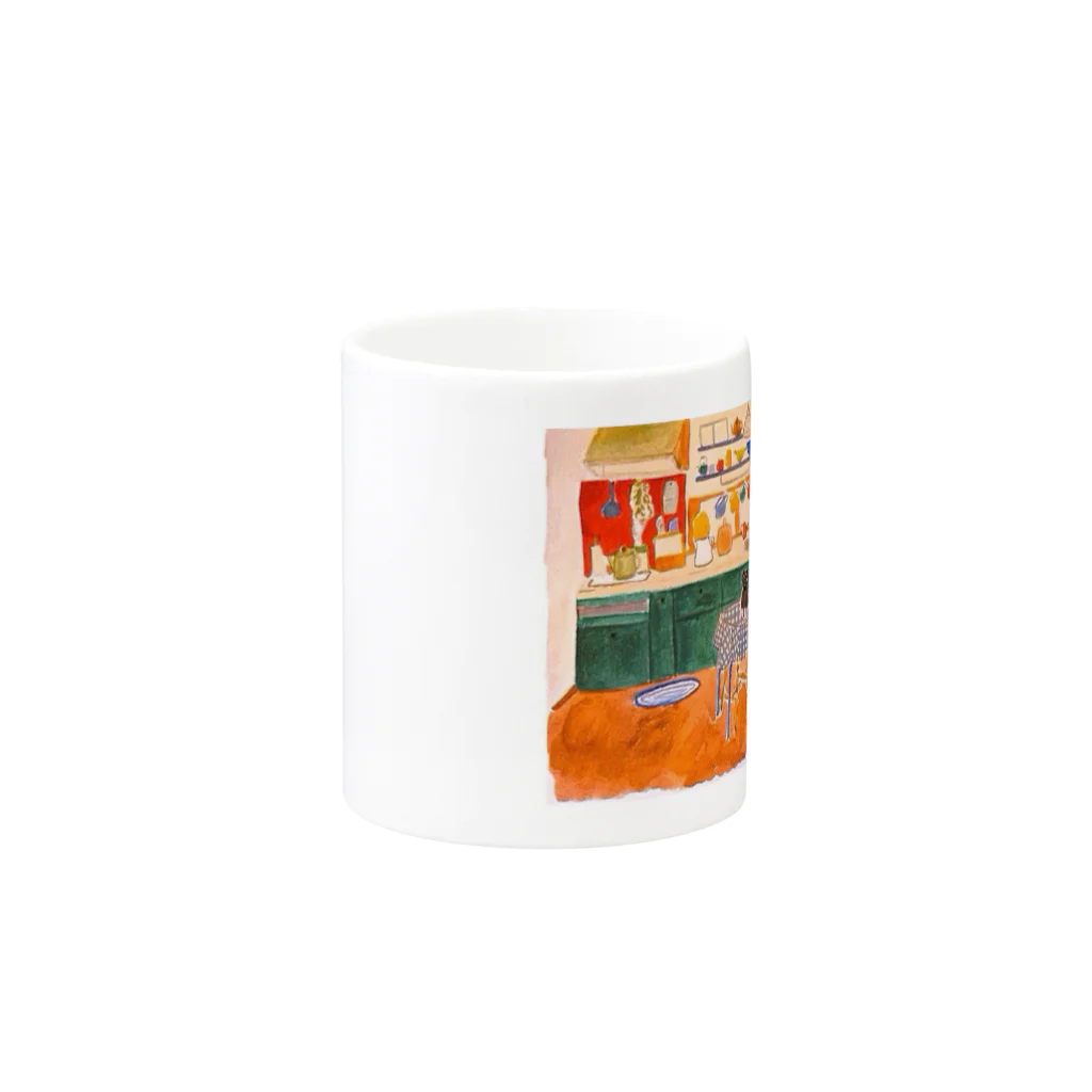 キッチン くろねこのくろねこの日常グッズ Mug :other side of the handle