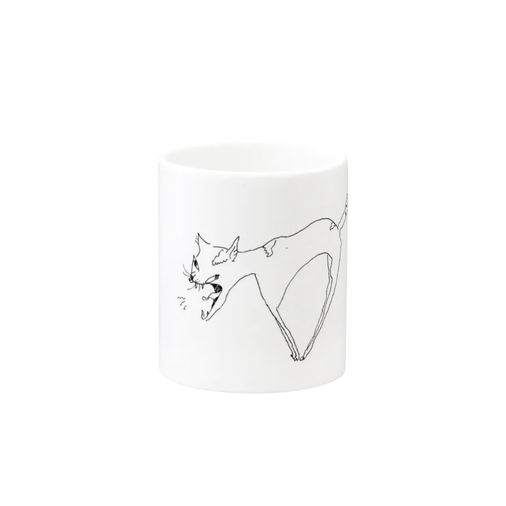 のじのアクビねこ Mug :other side of the handle