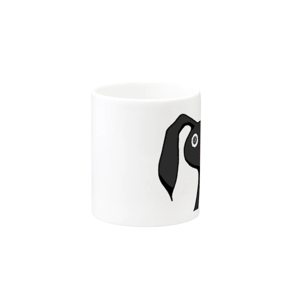 ponsukeの腹白ウサギ、涙ぽろり Mug :other side of the handle