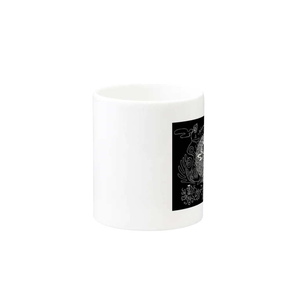 TAAAKの鯉 black Mug :other side of the handle