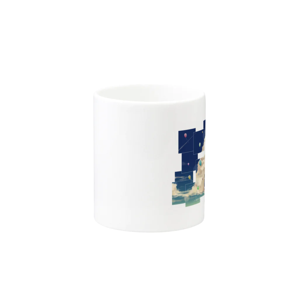 なろ@缶バッジ通販中のあの日君と見た空 Mug :other side of the handle