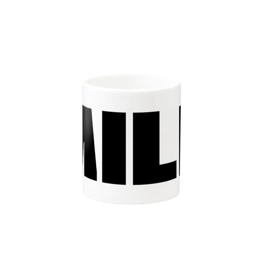 AliviostaのMILK ミルク シンプルBIGロゴ ストリートファッション Mug :other side of the handle