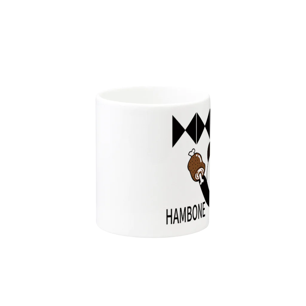 IkLABOのボウリング（HAMBONE) Mug :other side of the handle