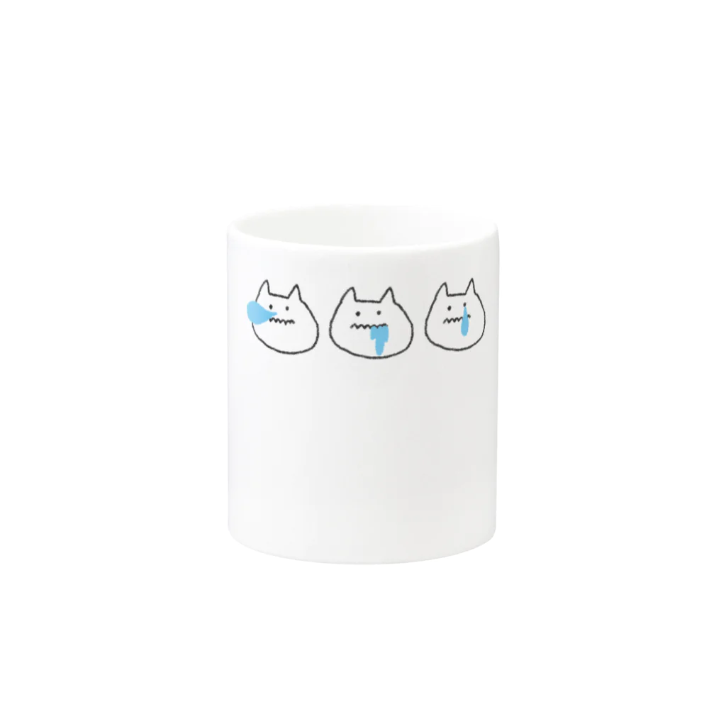 デラシャンのねこセット Mug :other side of the handle