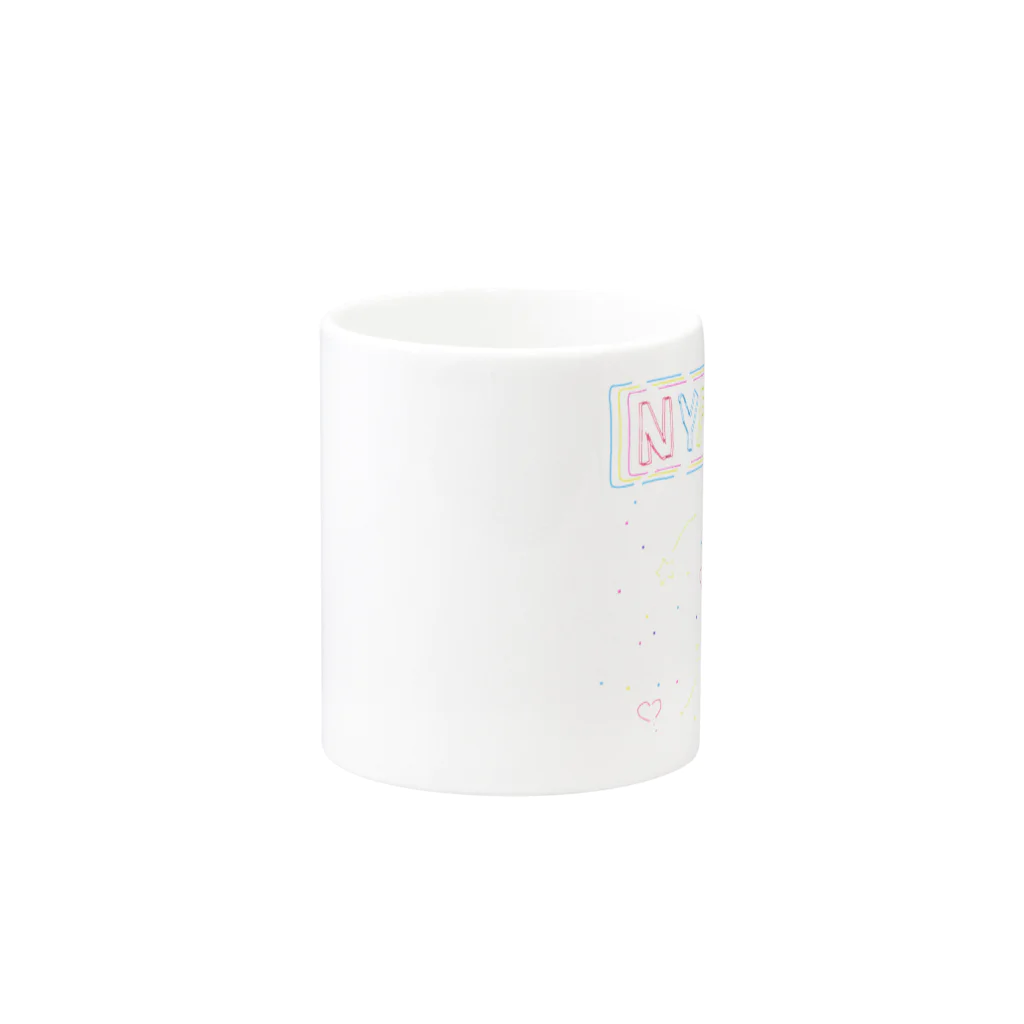 にゃんこくんがいるよ。のこんにちにゃんこくん(ネオン管) Mug :other side of the handle