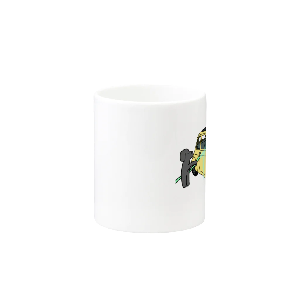 niko2019の洗車わんこ Mug :other side of the handle