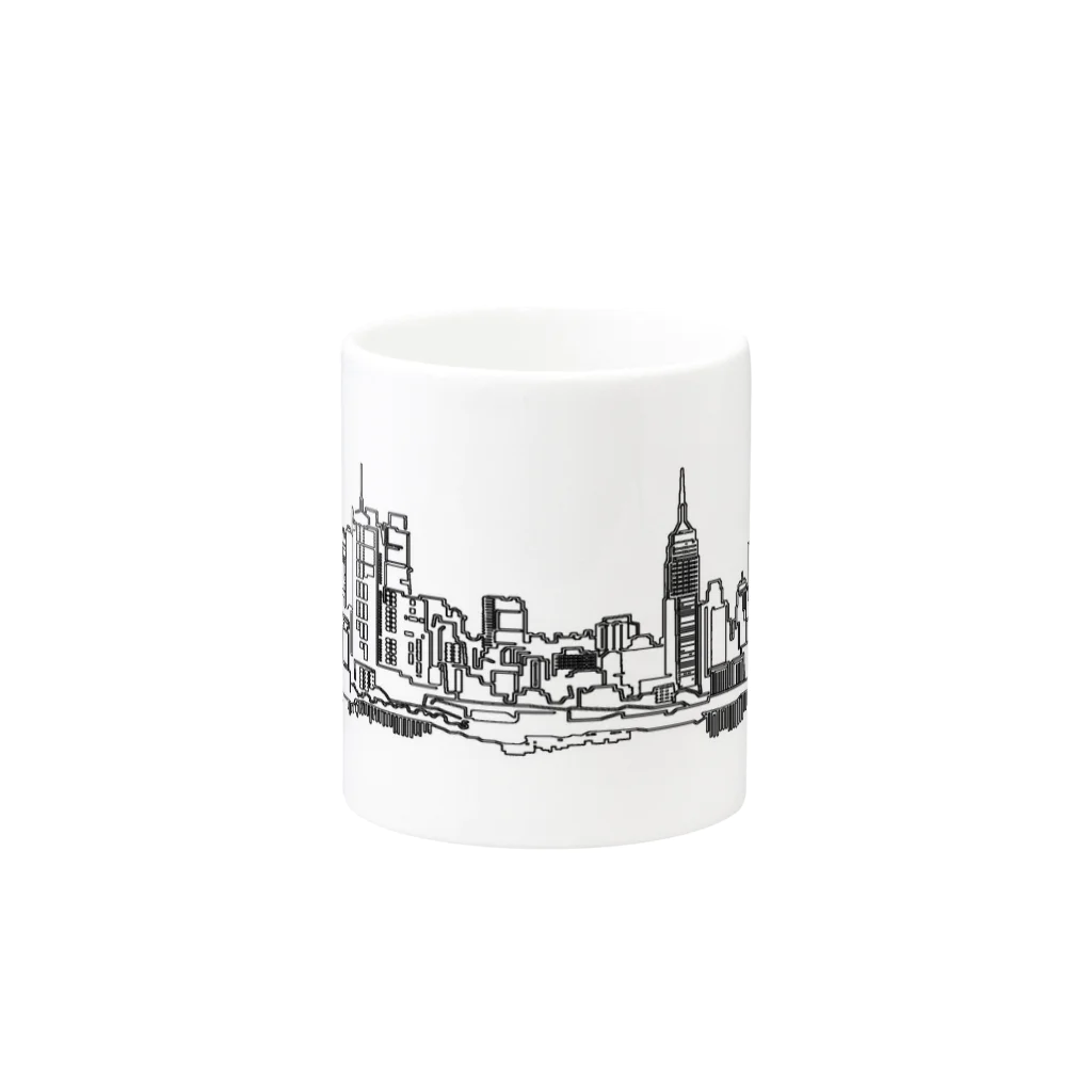 CABINWONDERLANDのNew York Skyline Mug マグカップの取っ手の反対面