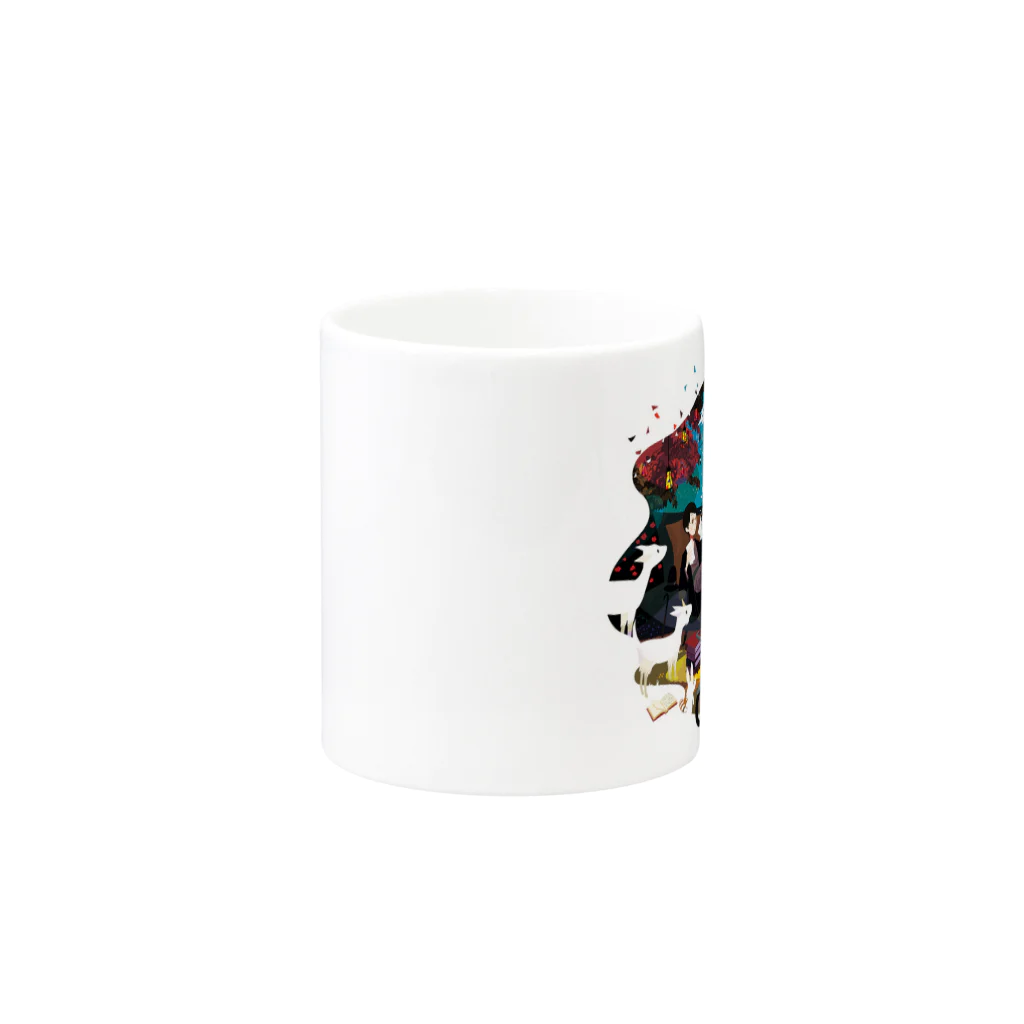 SANTABUNNY SUZURI SHOPの『伝言』 Mug :other side of the handle