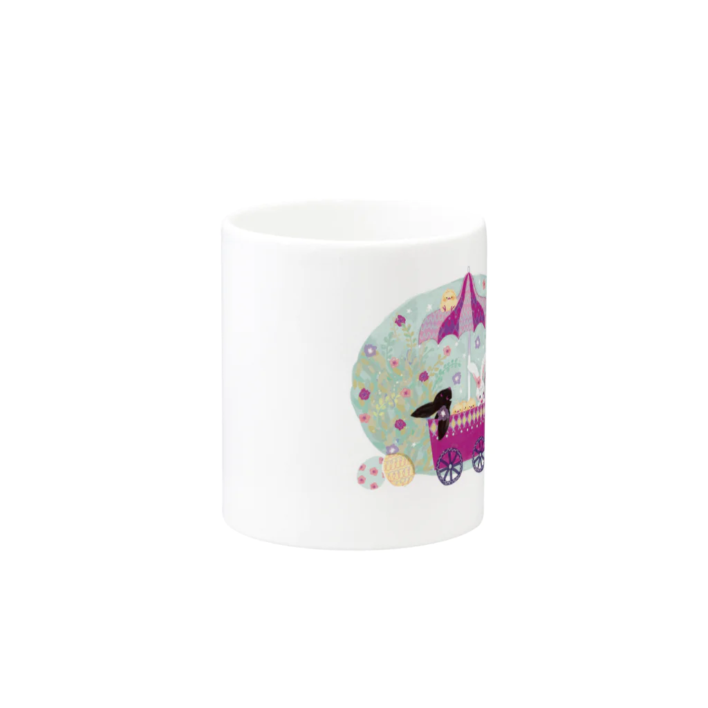 イラストレーター おおでゆかこのHappyEaster Mug :other side of the handle