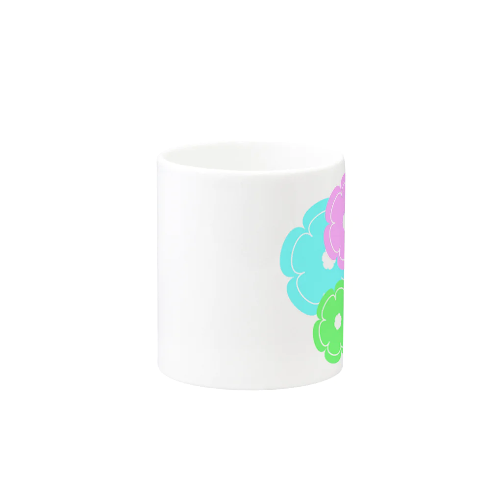 ジャンボリのパステルで可愛い花 Mug :other side of the handle