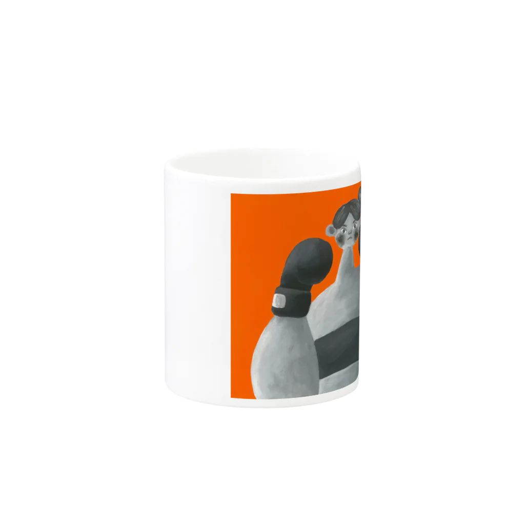 YA MARKETの赤コーナーの彼女 Mug :other side of the handle