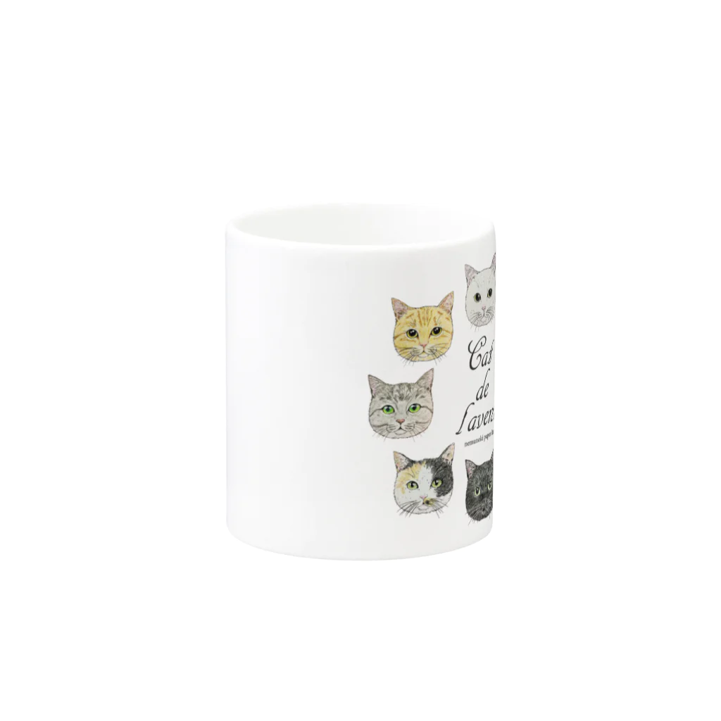 nemunoki paper itemの未来で出逢う猫 Mug :other side of the handle