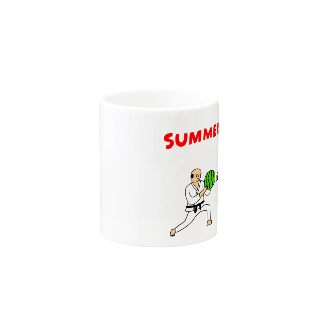 花くまゆうさくのサマー空手 Mug :other side of the handle