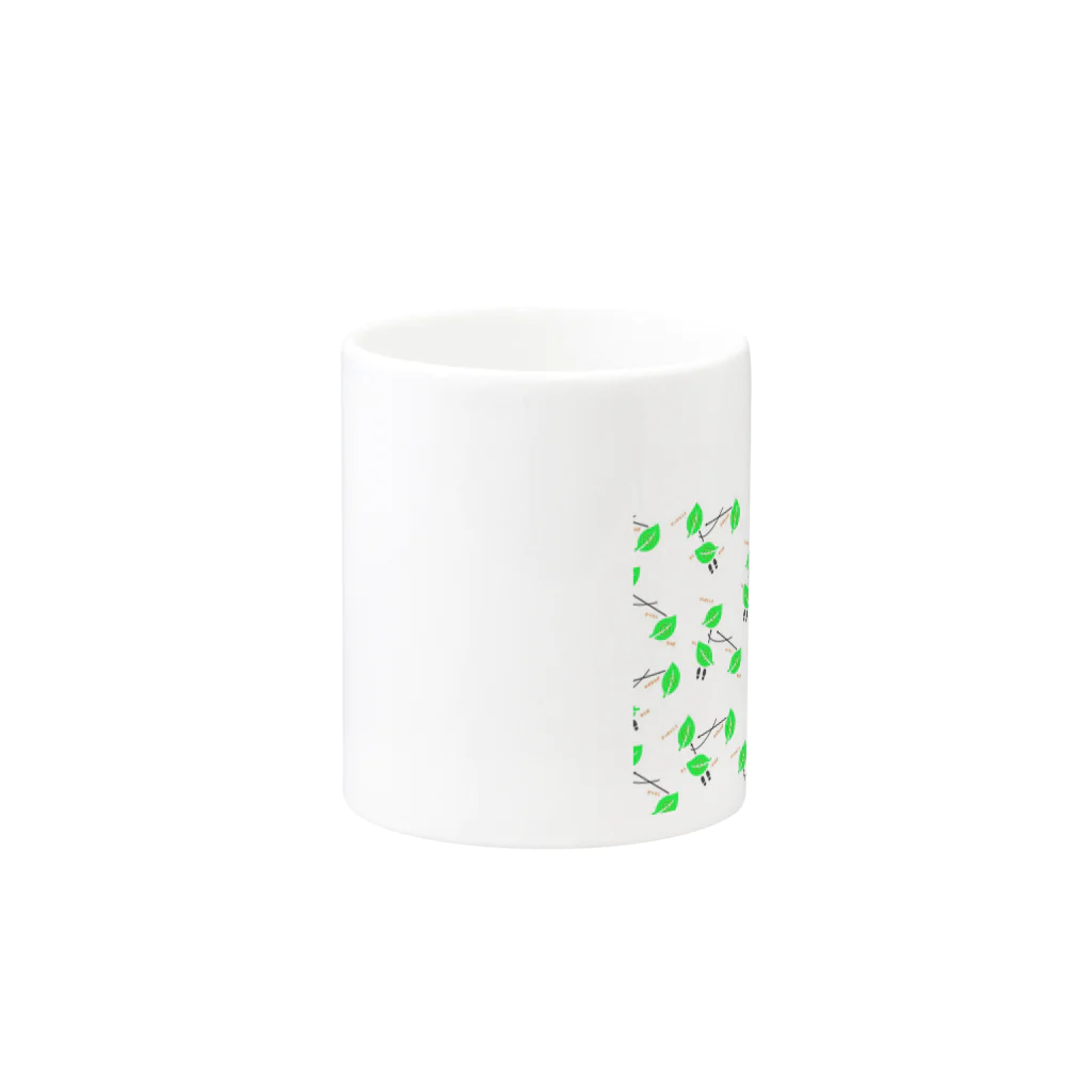 y&k lab.のちらしロジックブランチ Mug :other side of the handle