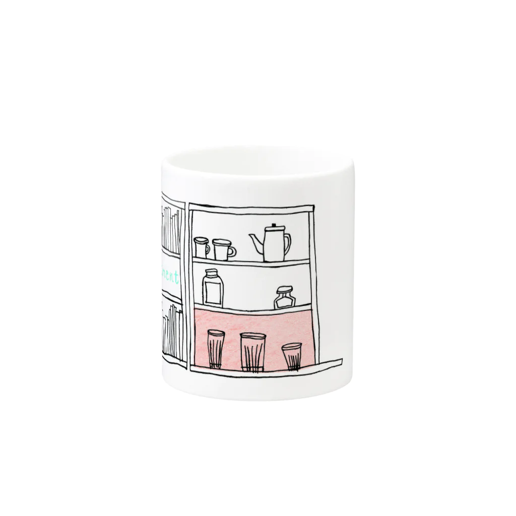 apartmentCHICOのhondana_ Mug :other side of the handle