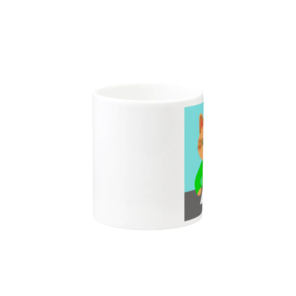 keikororinのにゃあアナウンサー Mug :other side of the handle