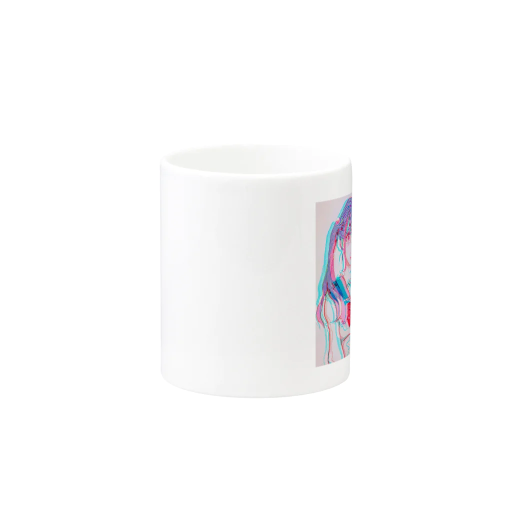 tmgの双子グリッチジョシ Mug :other side of the handle