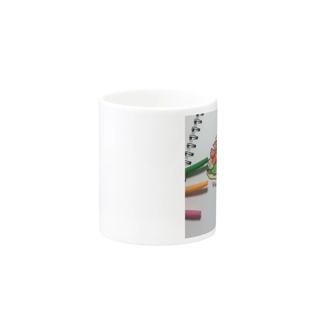 お台場ローズベイデザインのハイビスカス🌺サンド Mug :other side of the handle