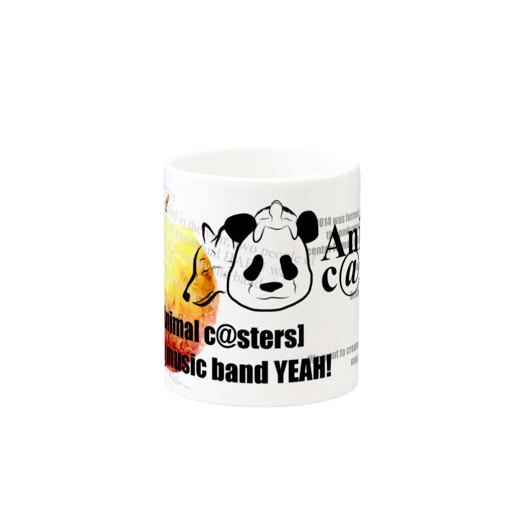 Animal c@sters バンドオリジナルグッズのAnimal c@sters ロゴ＆林檎 デザイン Mug :other side of the handle