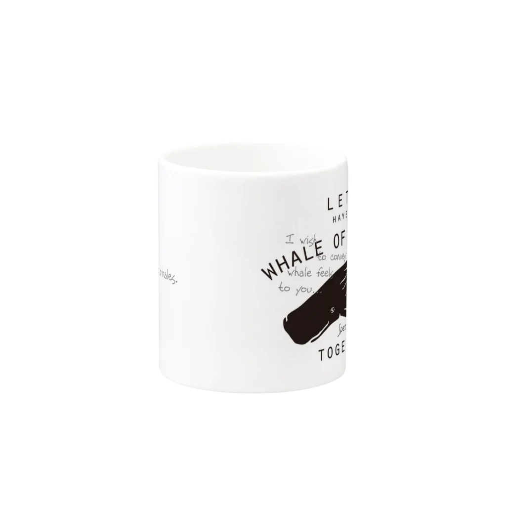 クジラの雑貨屋さん。のマッコウクジラのマグカップ Mug :other side of the handle