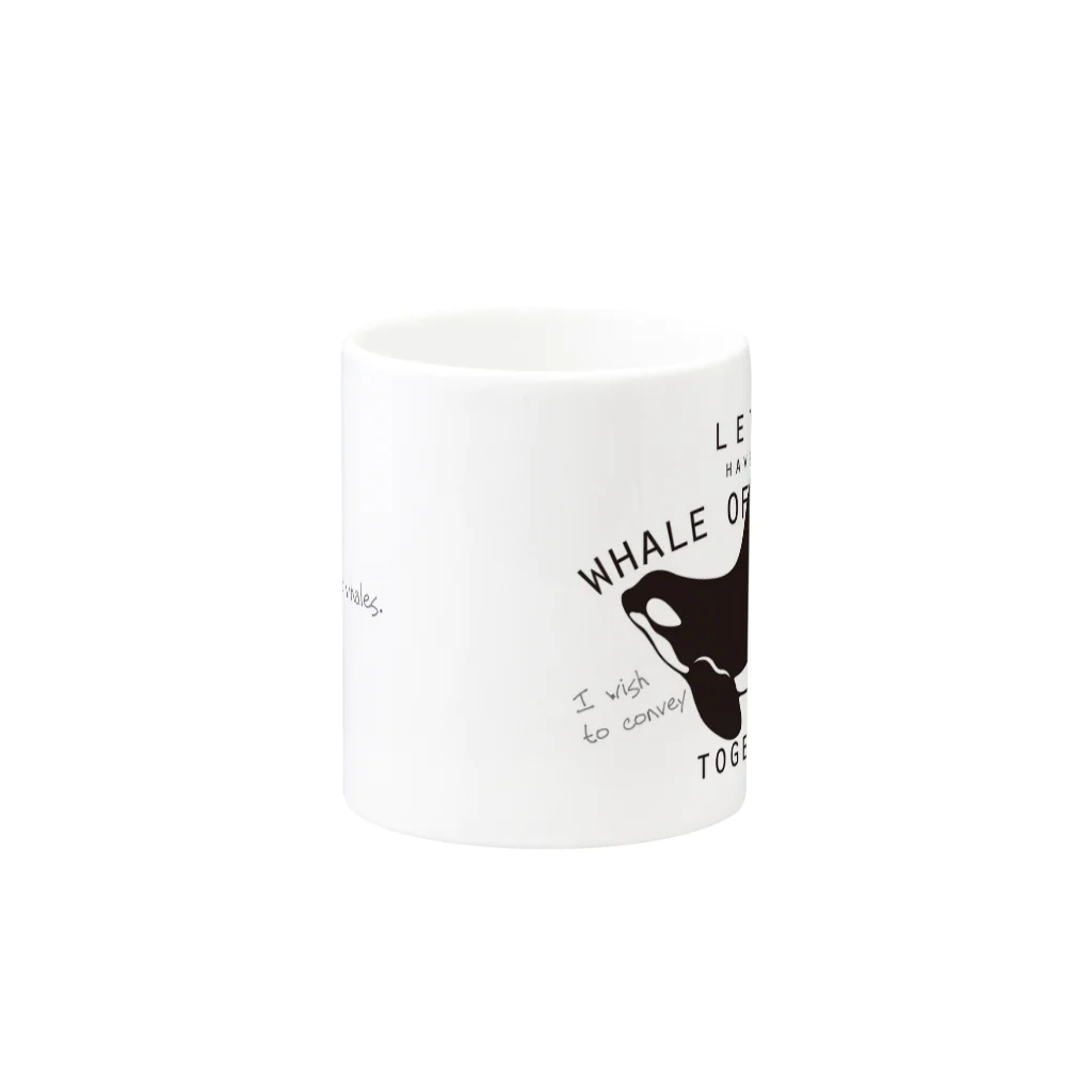 クジラの雑貨屋さん。のシャチのマグカップ Mug :other side of the handle