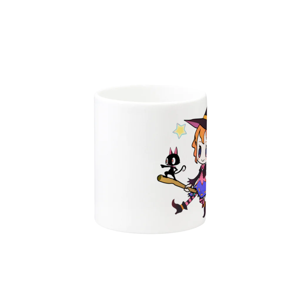 Furoringasの店の黒猫と魔女っぽい娘 Mug :other side of the handle