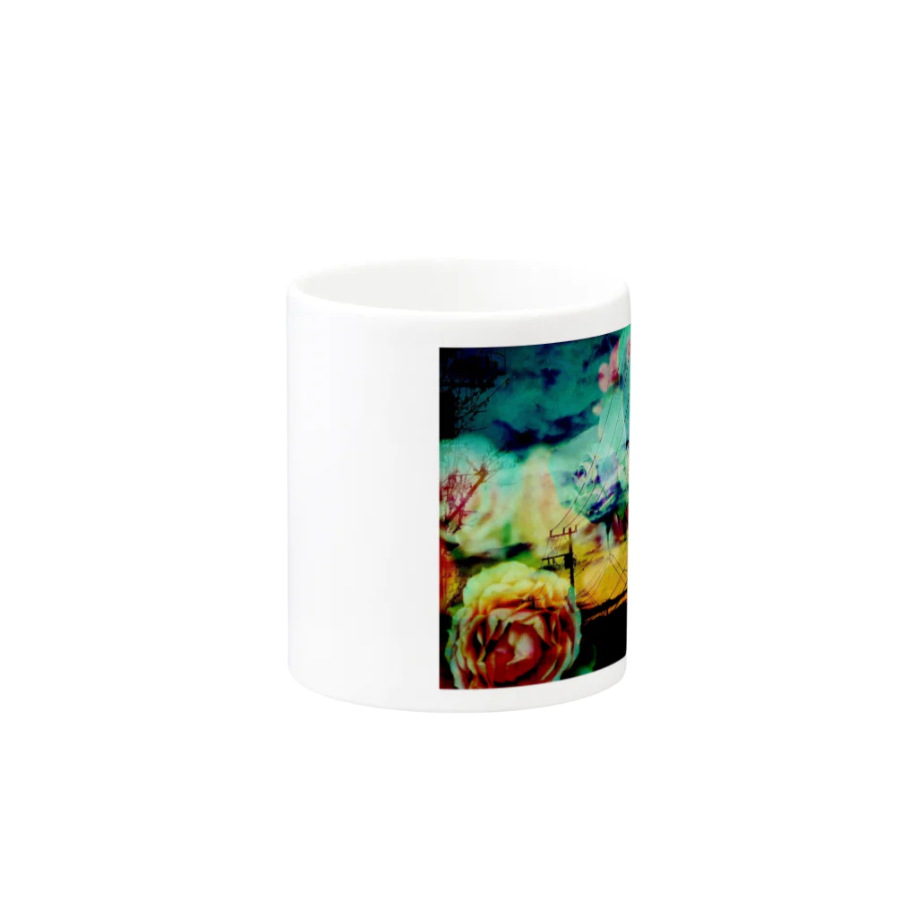 創作工房muccoの夕暮れの薔薇空 Mug :other side of the handle