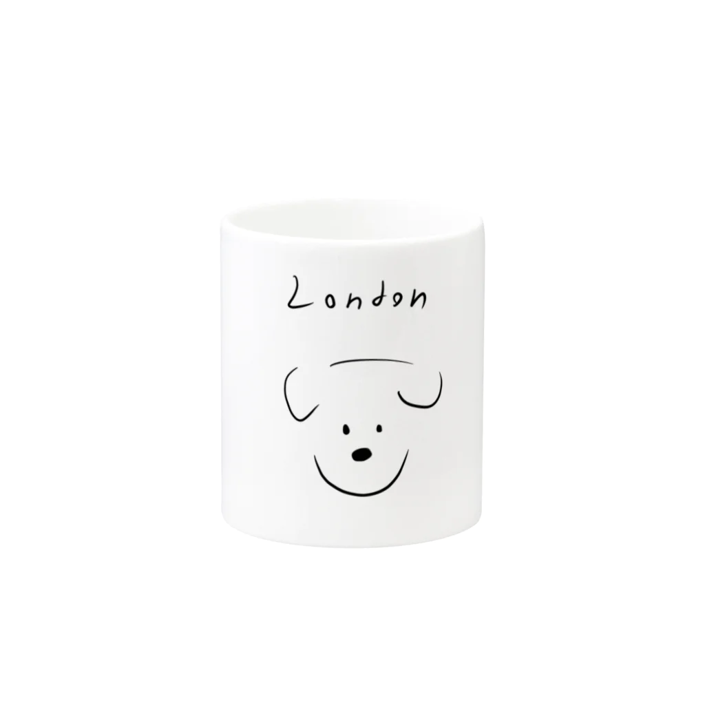 Maison PommeのLondon dog -Maison Pomme Mug :other side of the handle