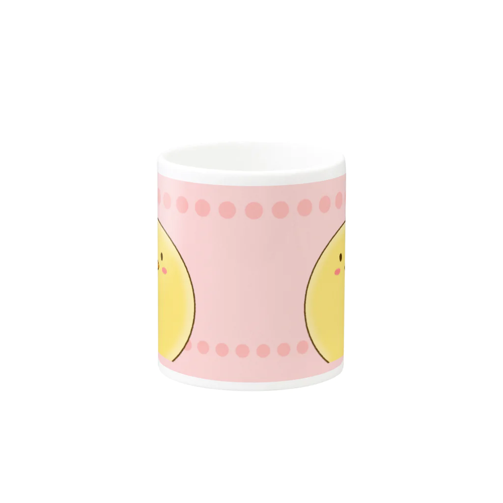 さぼのひよこ(ピンク) Mug :other side of the handle