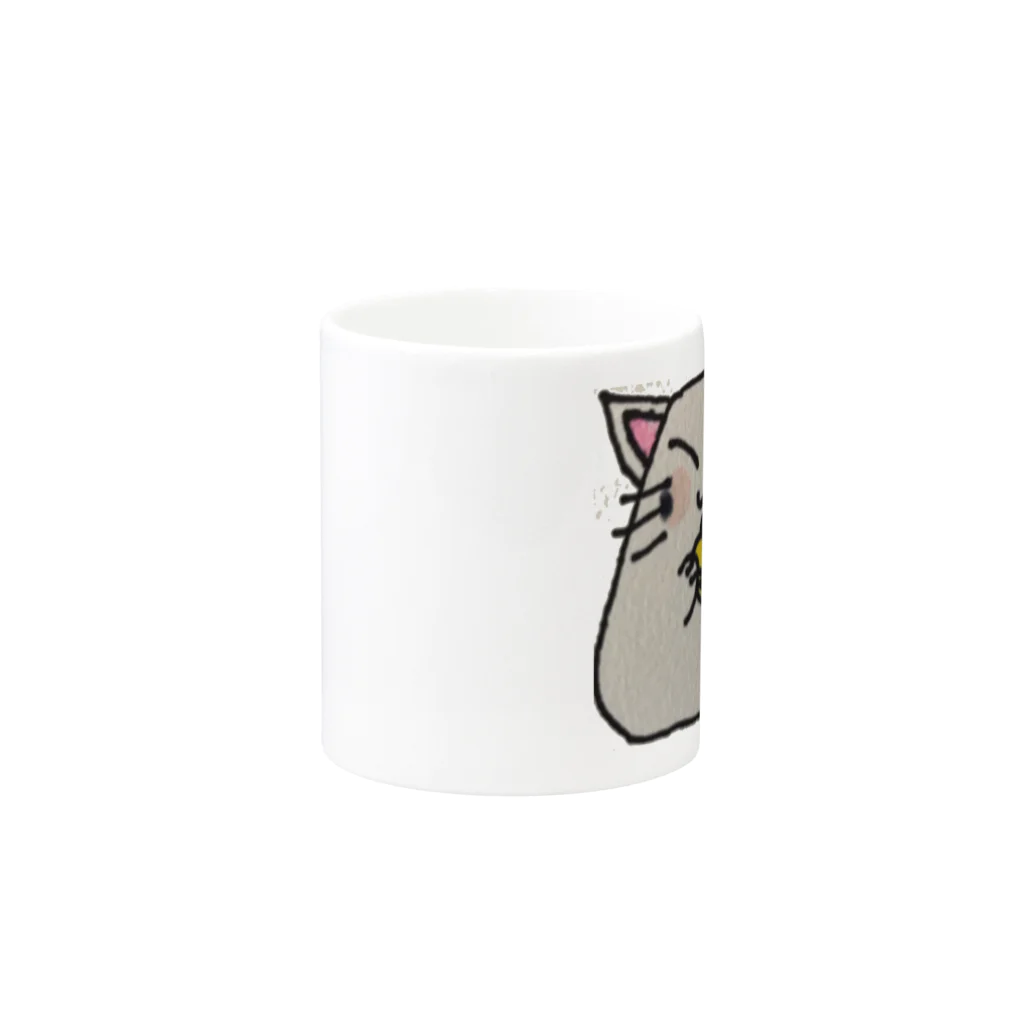 コウのベルもちにゃんこ Mug :other side of the handle