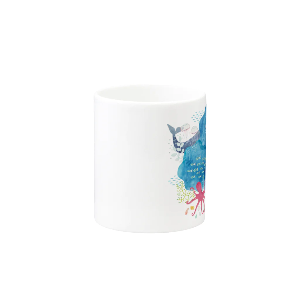 瀬戸めぐみ｜イラストレーター　   のuminohana-マグカップ Mug :other side of the handle