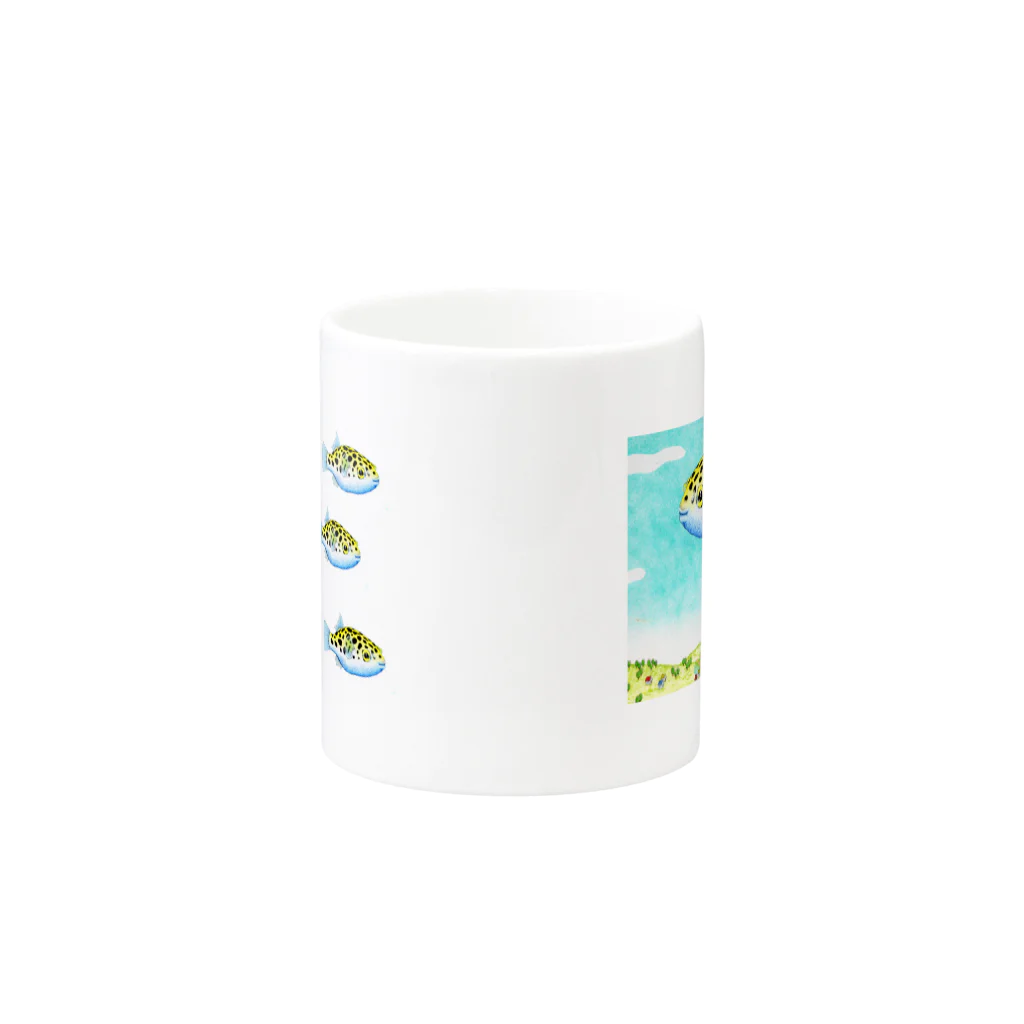 ソラフグ屋のソラフグ Mug :other side of the handle