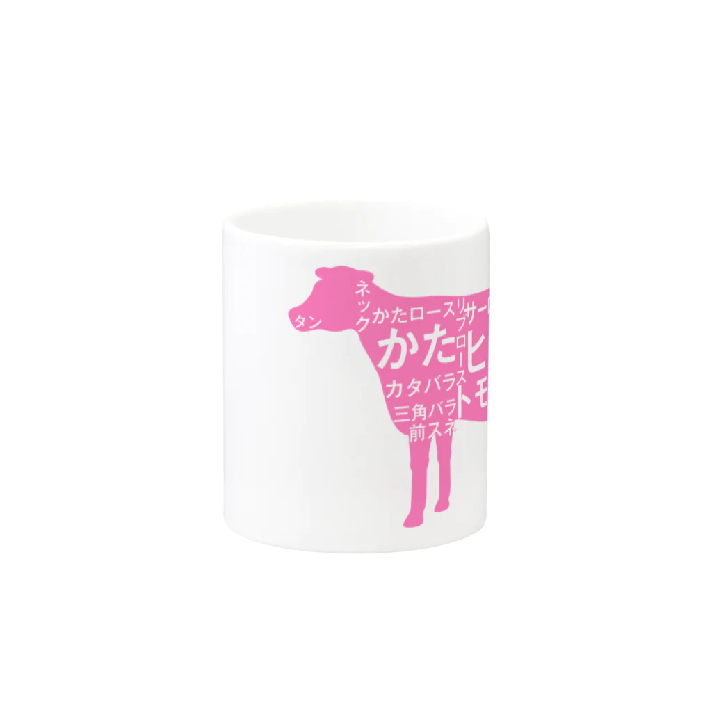 mnの牛肉の部位 Mug :other side of the handle