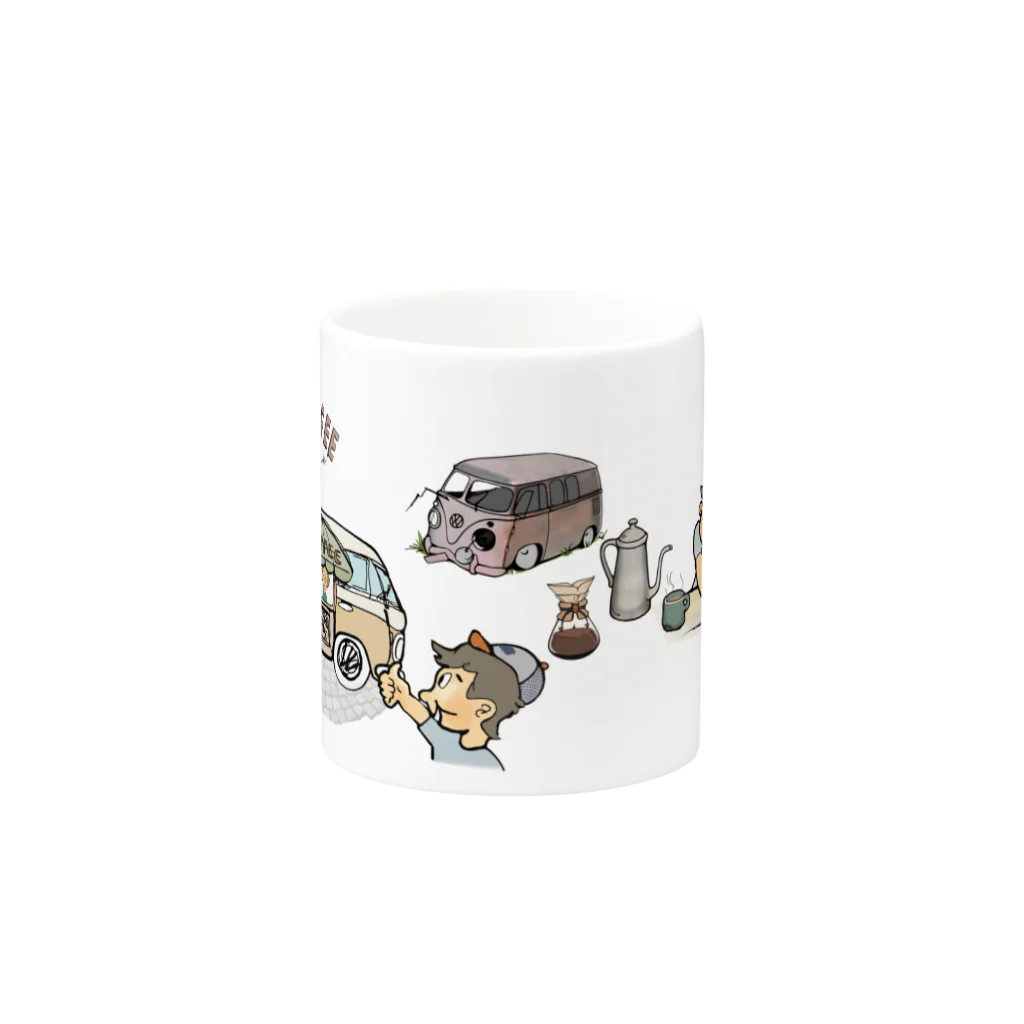 Choco_Comicのワーゲン ・ カフェ Mug :other side of the handle