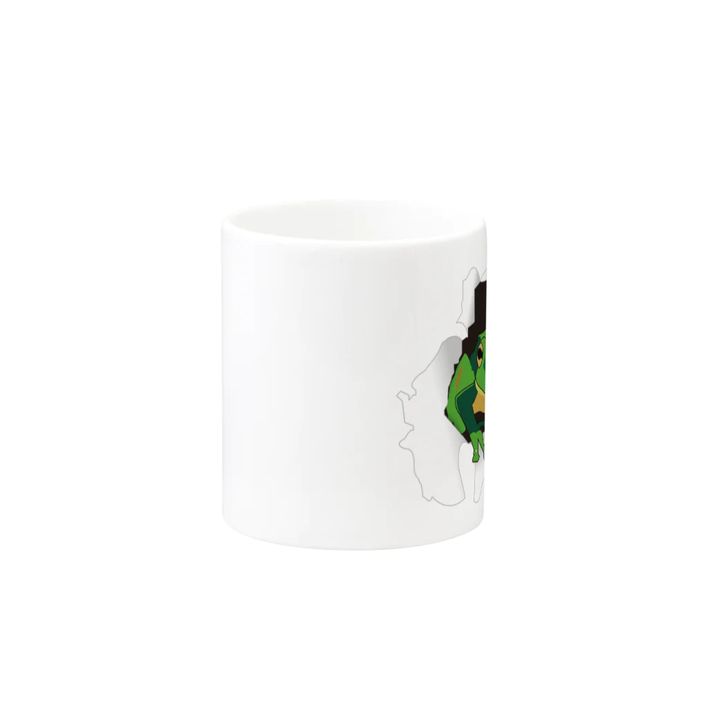 Drecome_Designの破れから蛙 Mug :other side of the handle